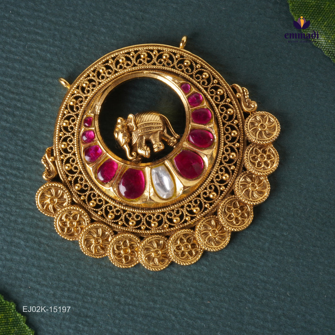 Pendant Premium Kundan Nakshi