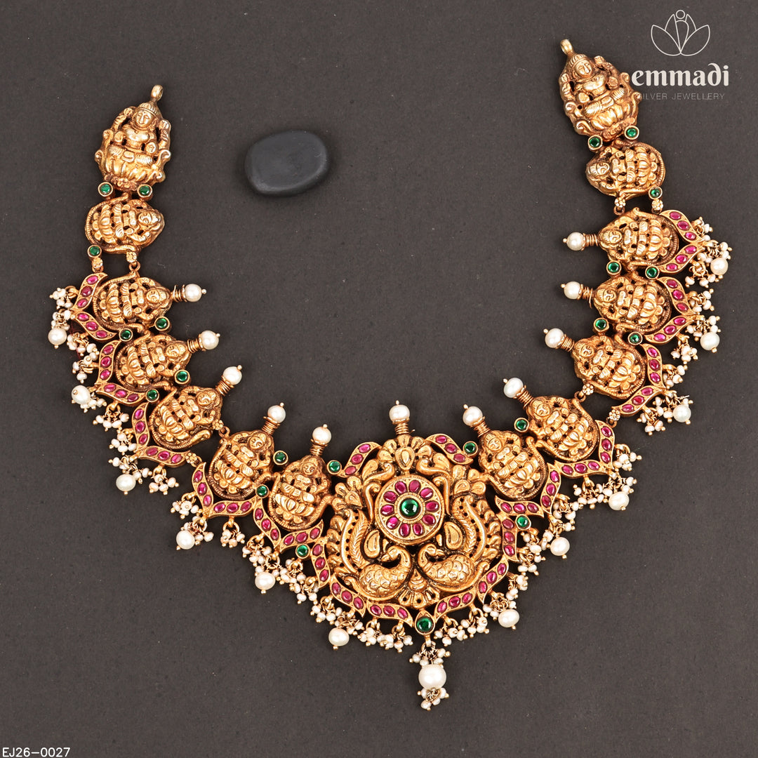 Short Necklace Kundan Nakshi