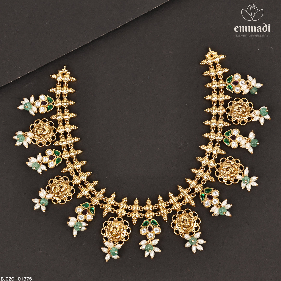 Short Necklace Kundan Nakshi