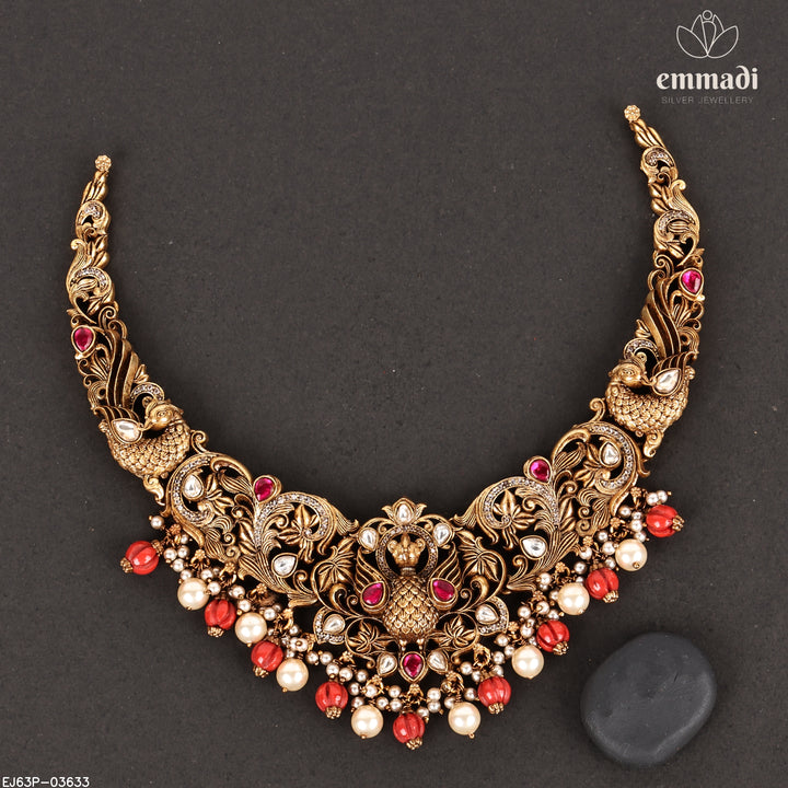 Short Necklace Kundan Nakshi