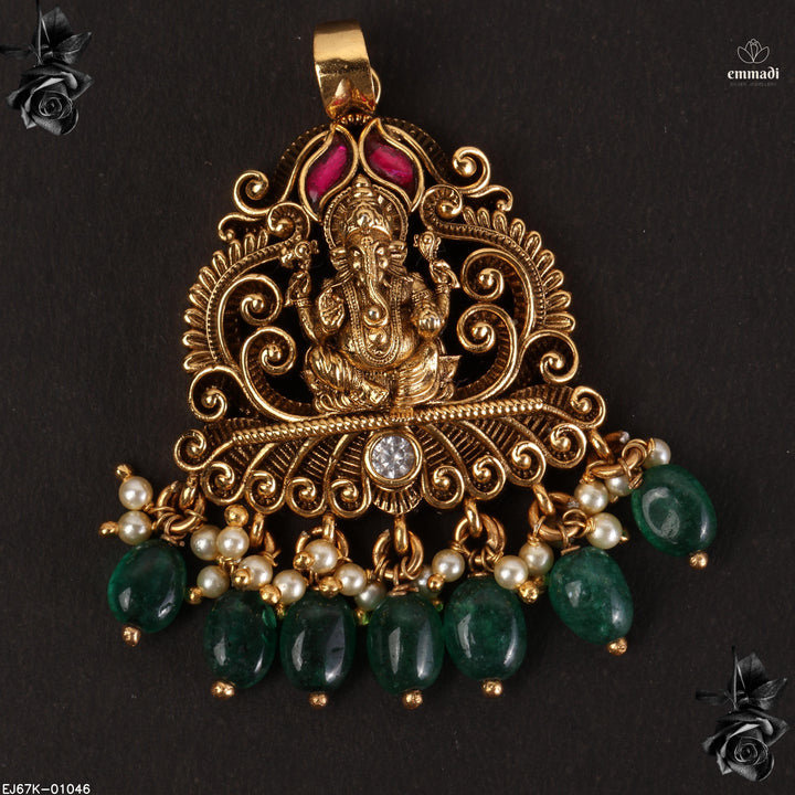 Pendant Premium Kundan Nakshi