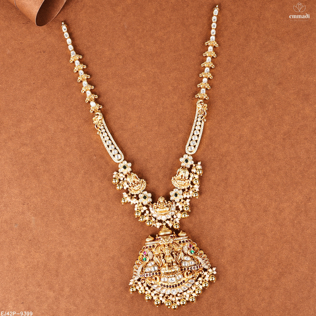 Long Necklace Premium Kundan Nakshi