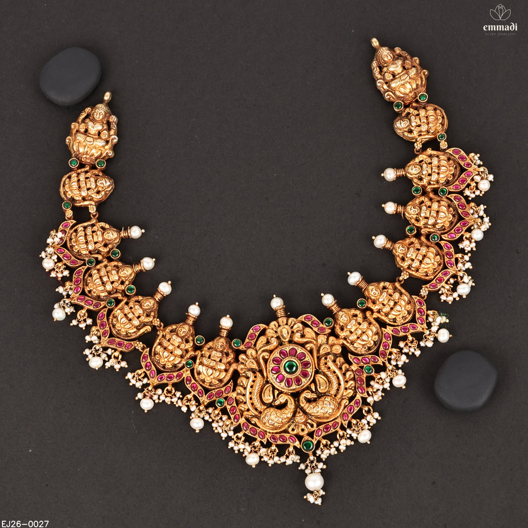 Short Necklace Kundan Nakshi