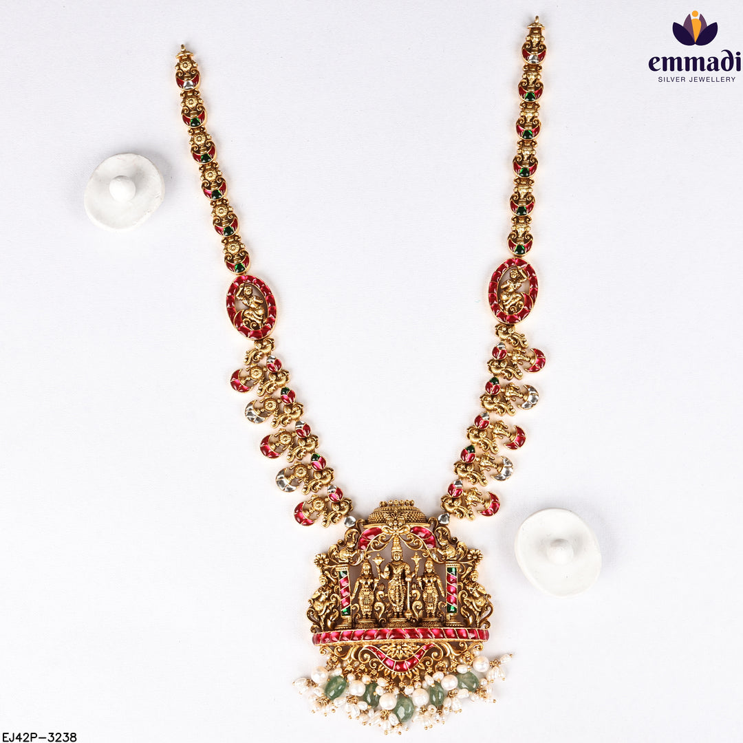 Long Necklace Kundan Nakshi
