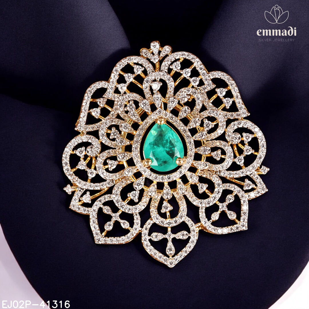 Pendant Brouch Premium Cz