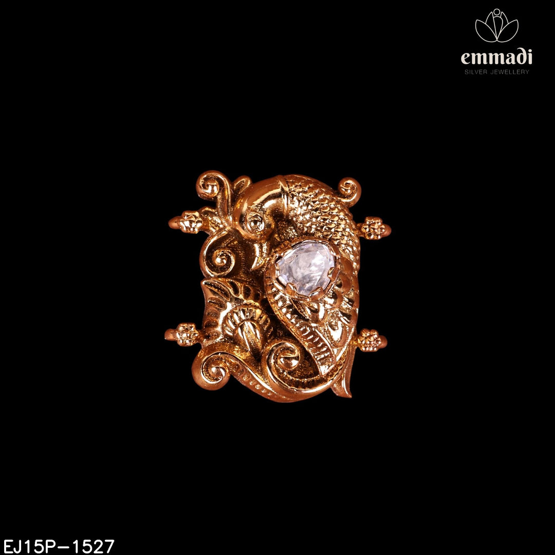 Pendant Brouch Moissanite Nakshi