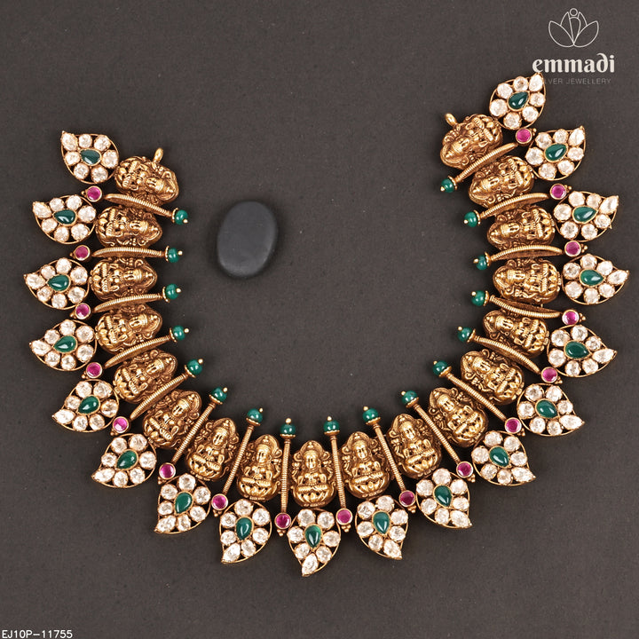 Short Necklace Moissanite Nakshi