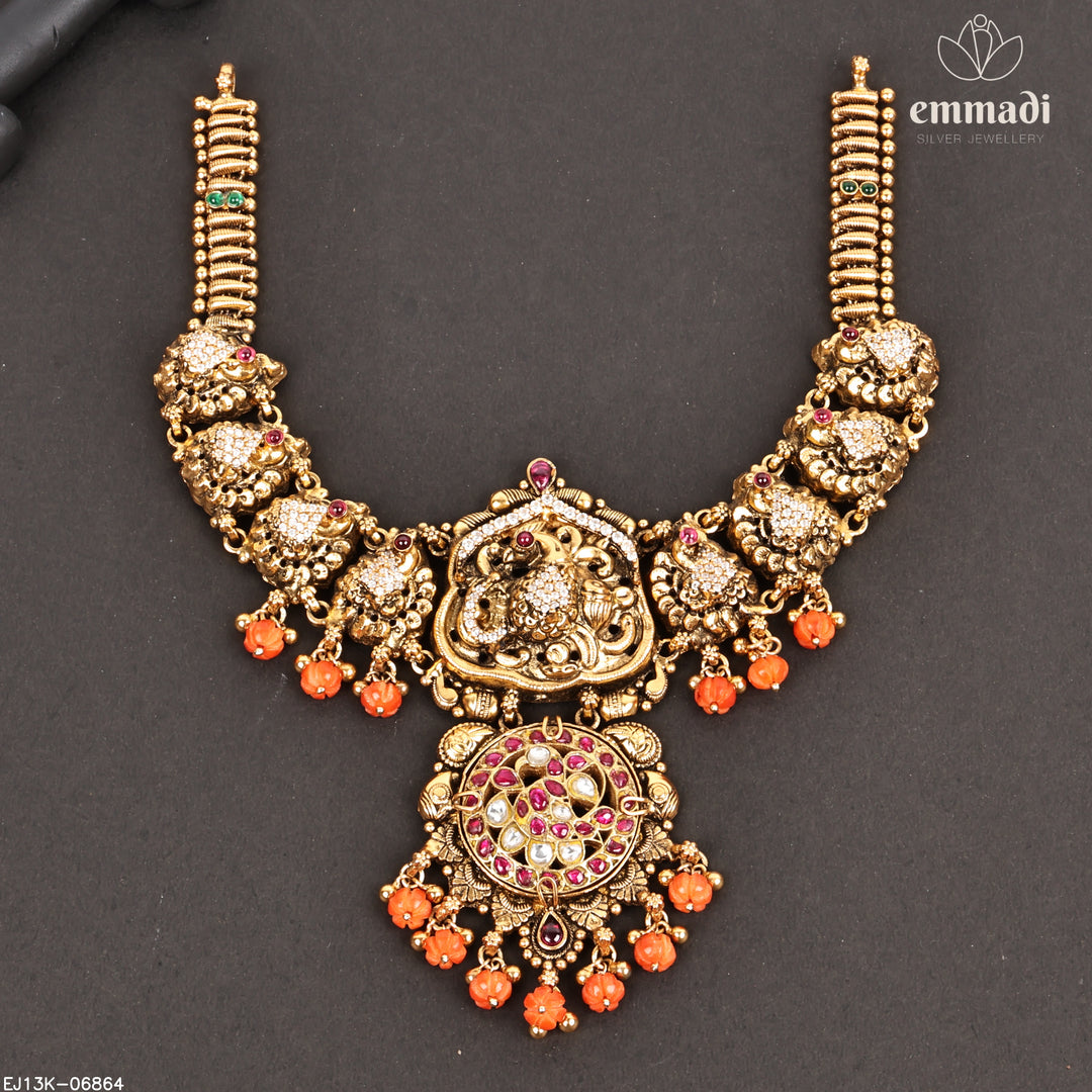 Short Necklace Kundan Nakshi