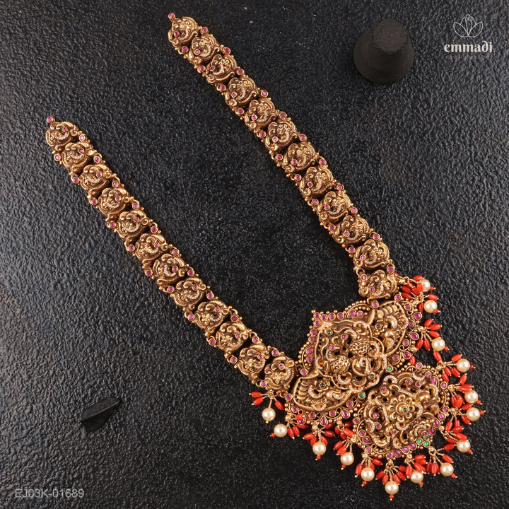 Long Necklace Kundan Nakshi
