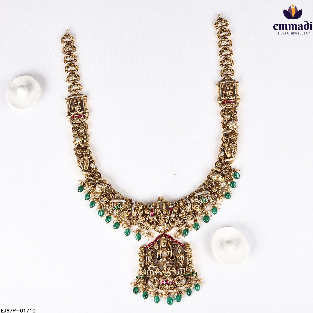 Long Necklace Premium Kundan Nakshi
