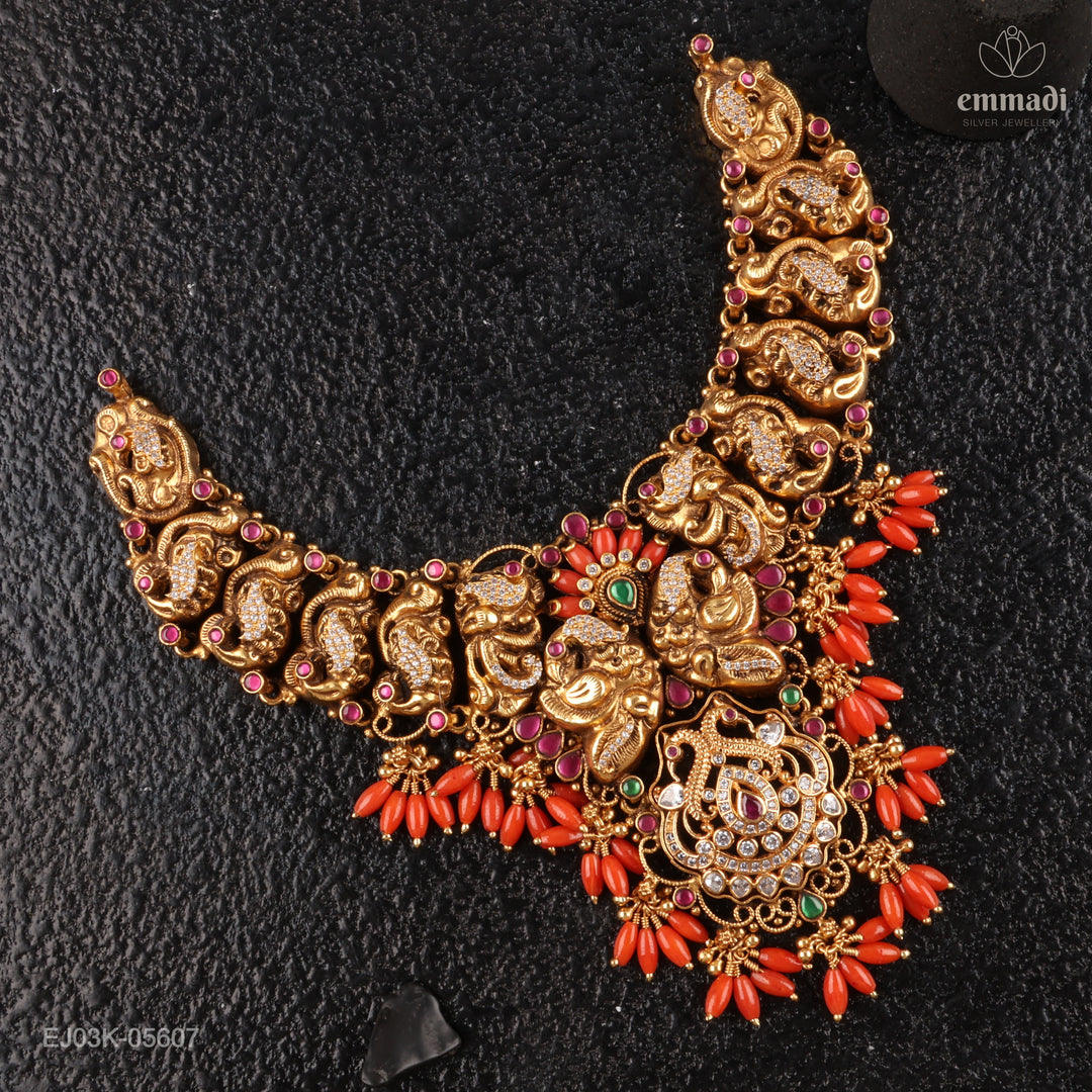 Short Necklace Kundan Nakshi