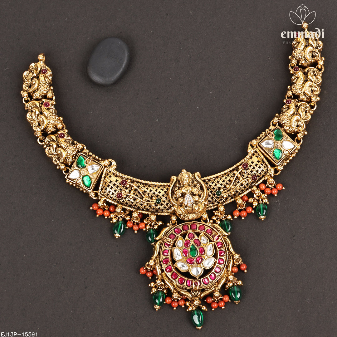 Short Necklace Kundan Nakshi