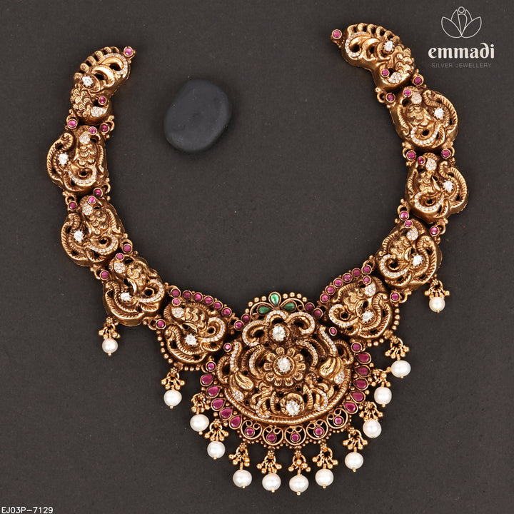 Short Necklace Kundan Nakshi