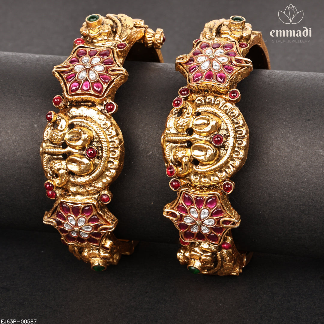 Bangles Kundan Nakshi
