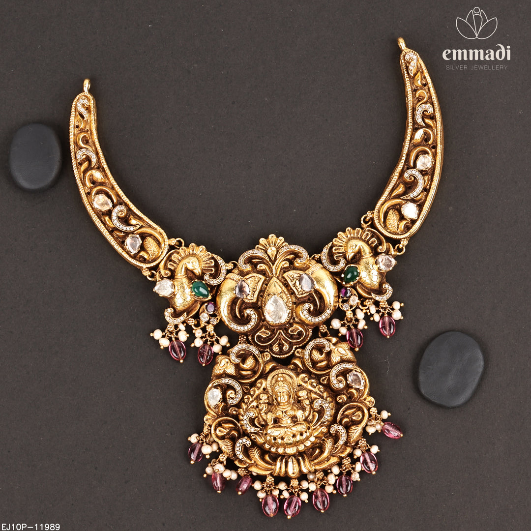 Short Necklace Moissanite Nakshi