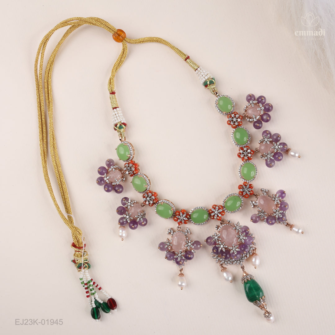 Short Necklace Gem Stone