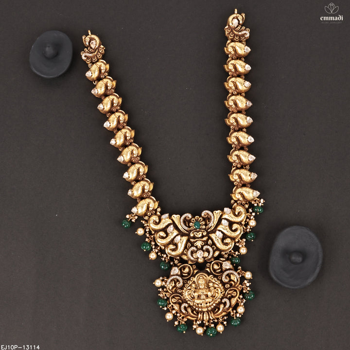 Long Necklace Moissanite Nakshi