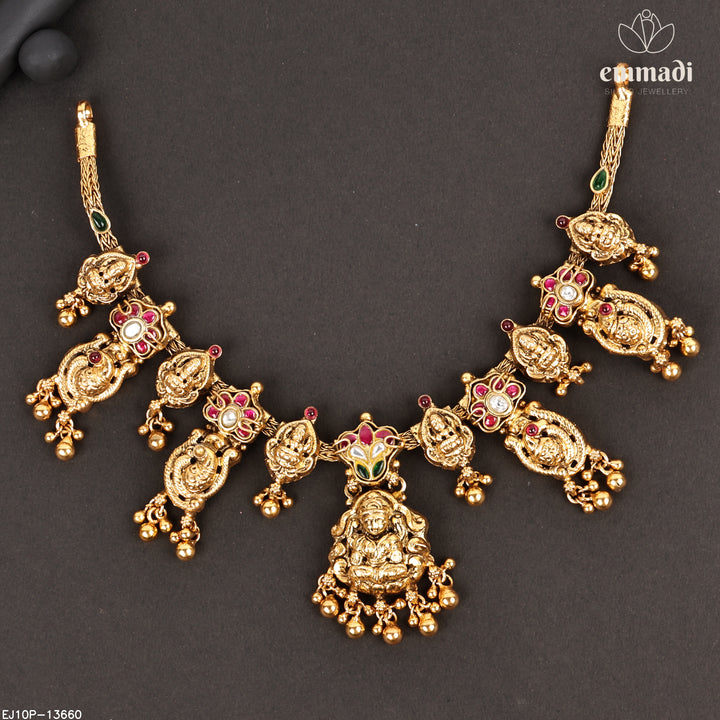 Short Necklace Kundan Nakshi