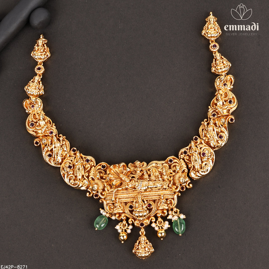 Short Necklace Premium Nakshi