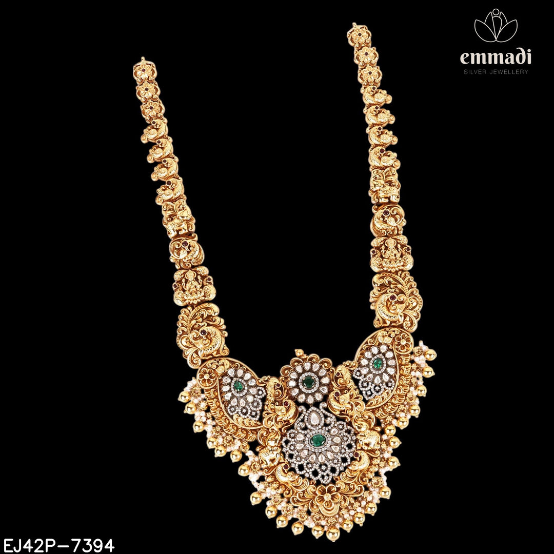 Long Necklace Moissanite Nakshi