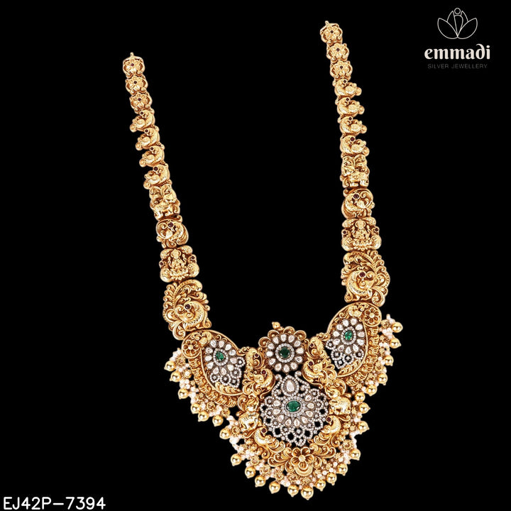 Long Necklace Moissanite Nakshi