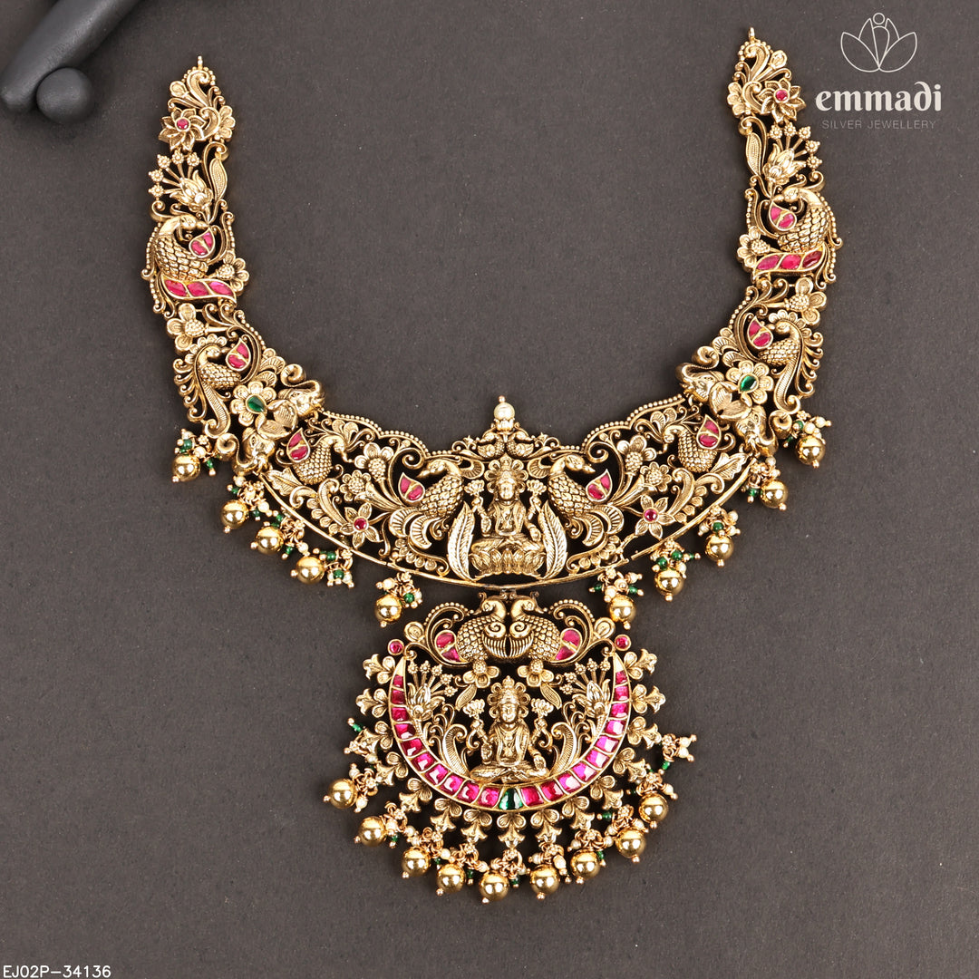 Short Necklace Premium Kundan Nakshi