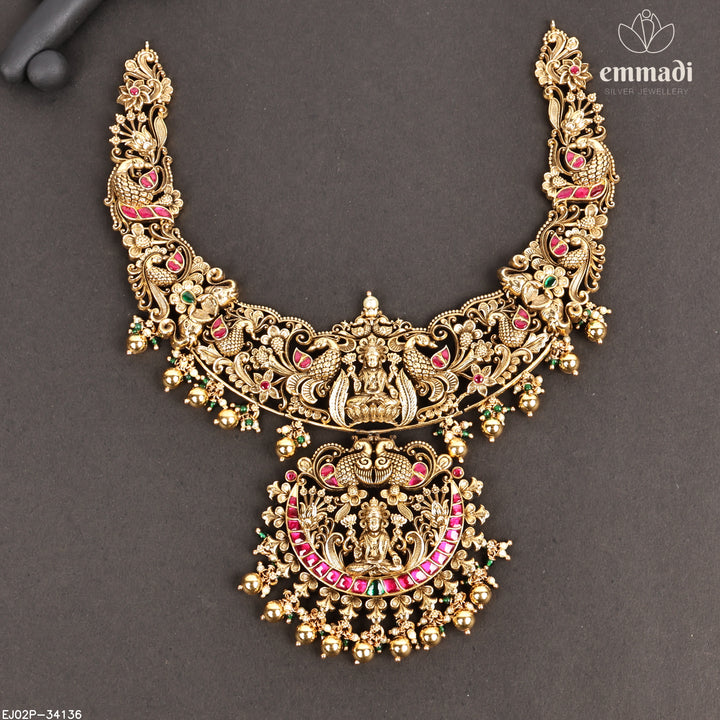 Short Necklace Premium Kundan Nakshi
