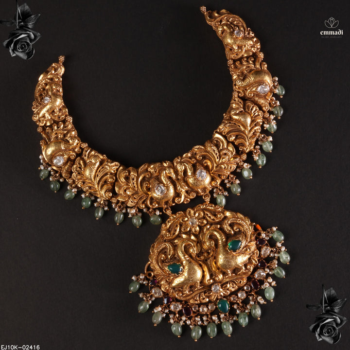 Short Necklace Moissanite Nakshi