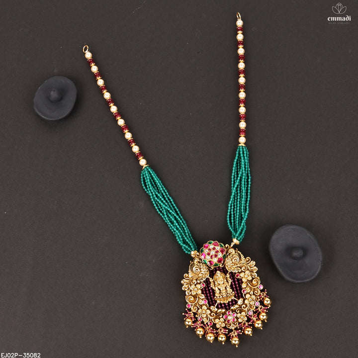 Long Necklace Premium Kundan Nakshi