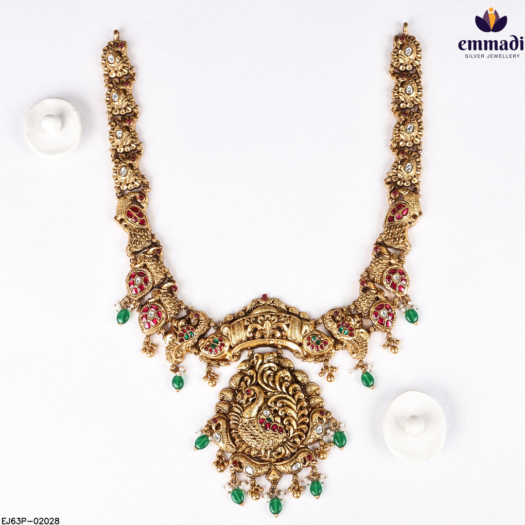Long Necklace Kundan Nakshi