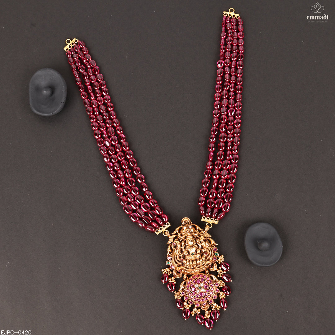 Long Necklace Premium Kundan Nakshi