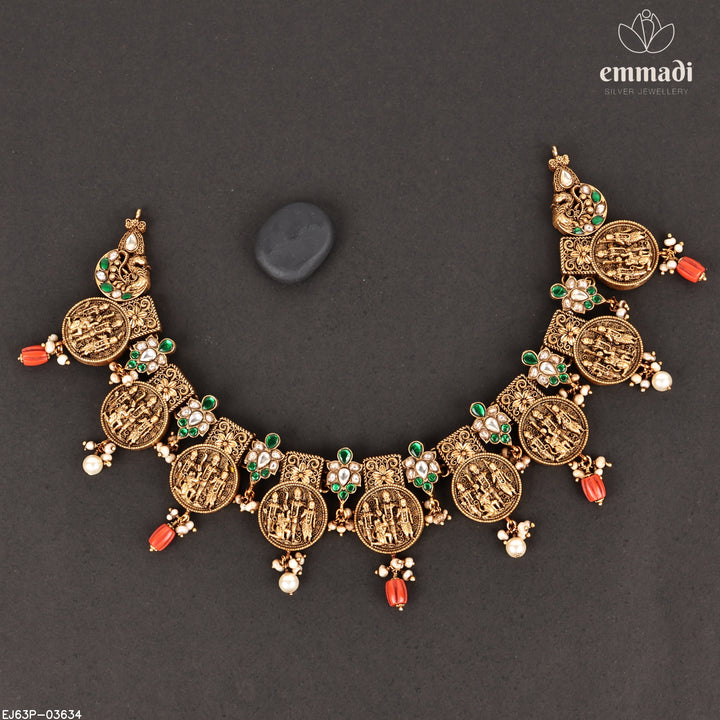 Short Necklace Kundan Nakshi