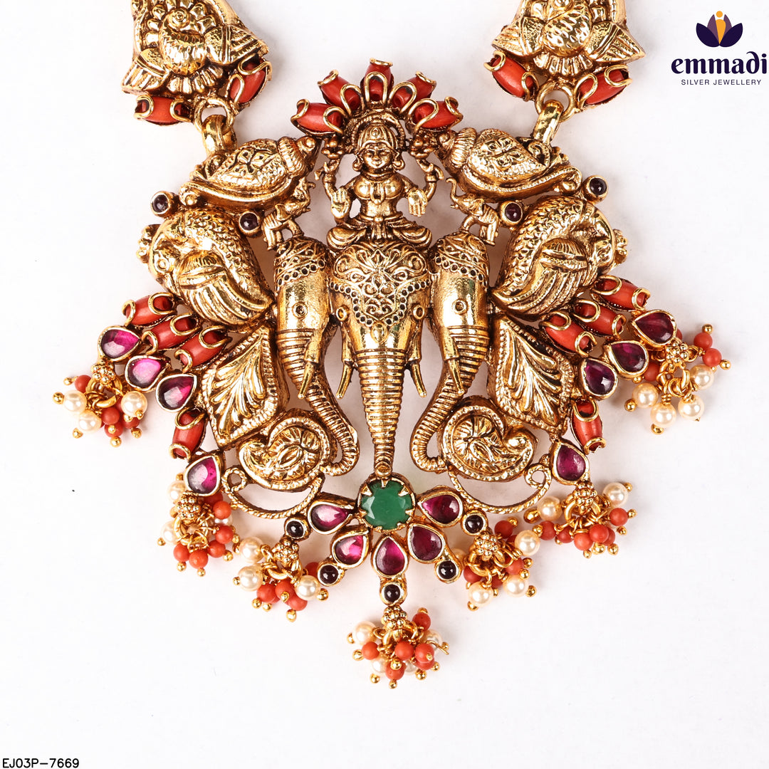 Long Necklace Kundan Nakshi