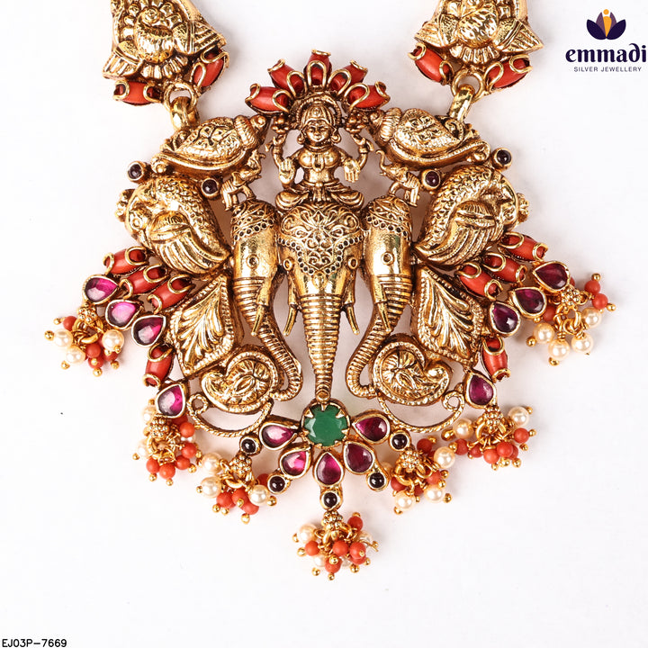 Long Necklace Kundan Nakshi