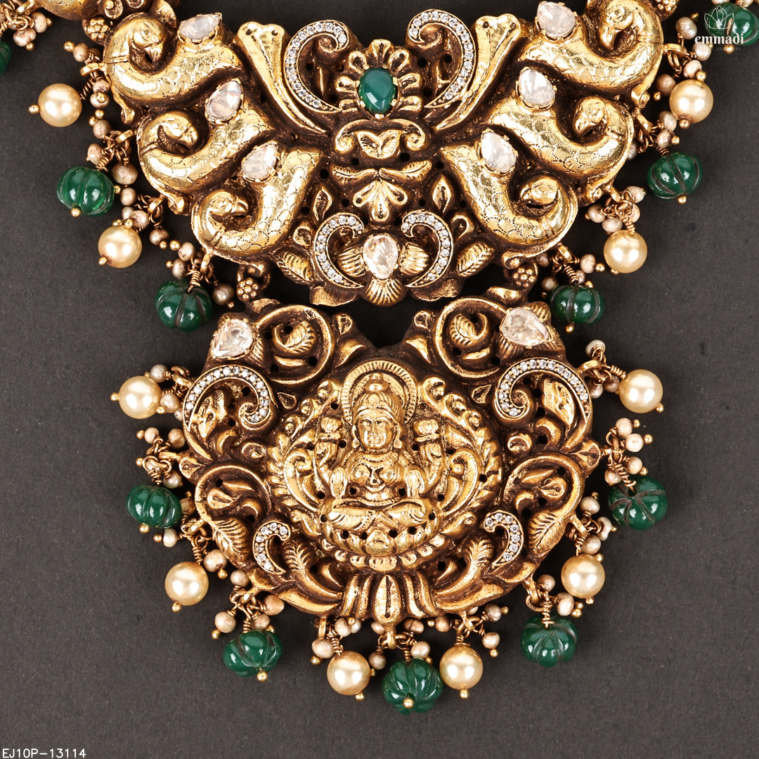 Long Necklace Moissanite Nakshi