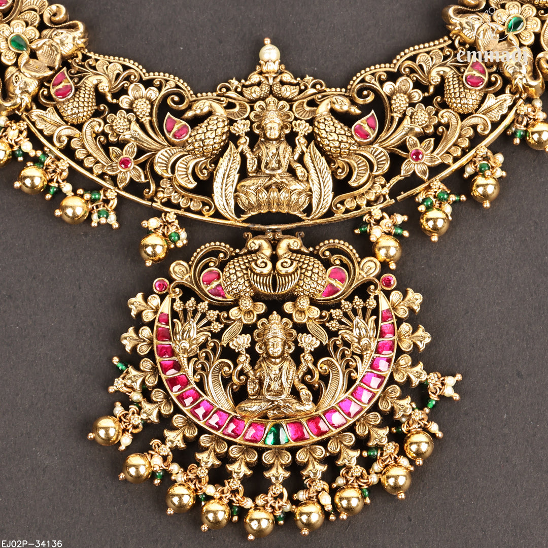 Short Necklace Premium Kundan Nakshi
