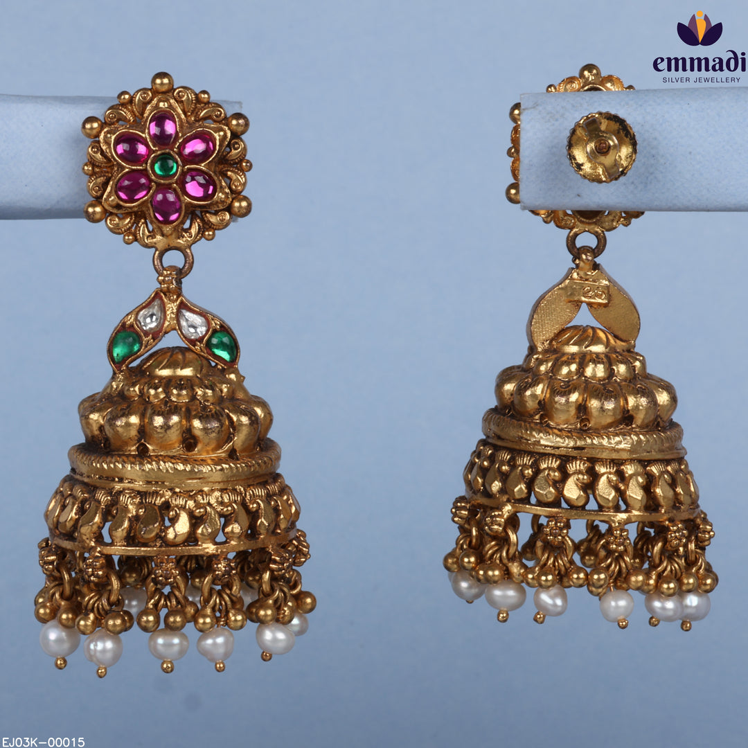 Jhumka Premium Kundan Nakshi