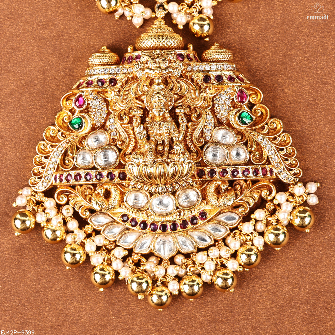 Long Necklace Premium Kundan Nakshi