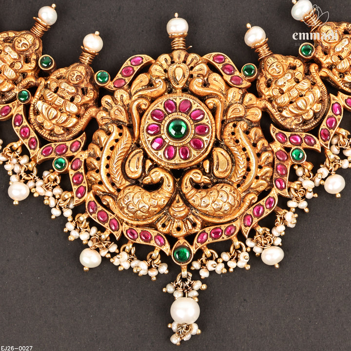 Short Necklace Kundan Nakshi