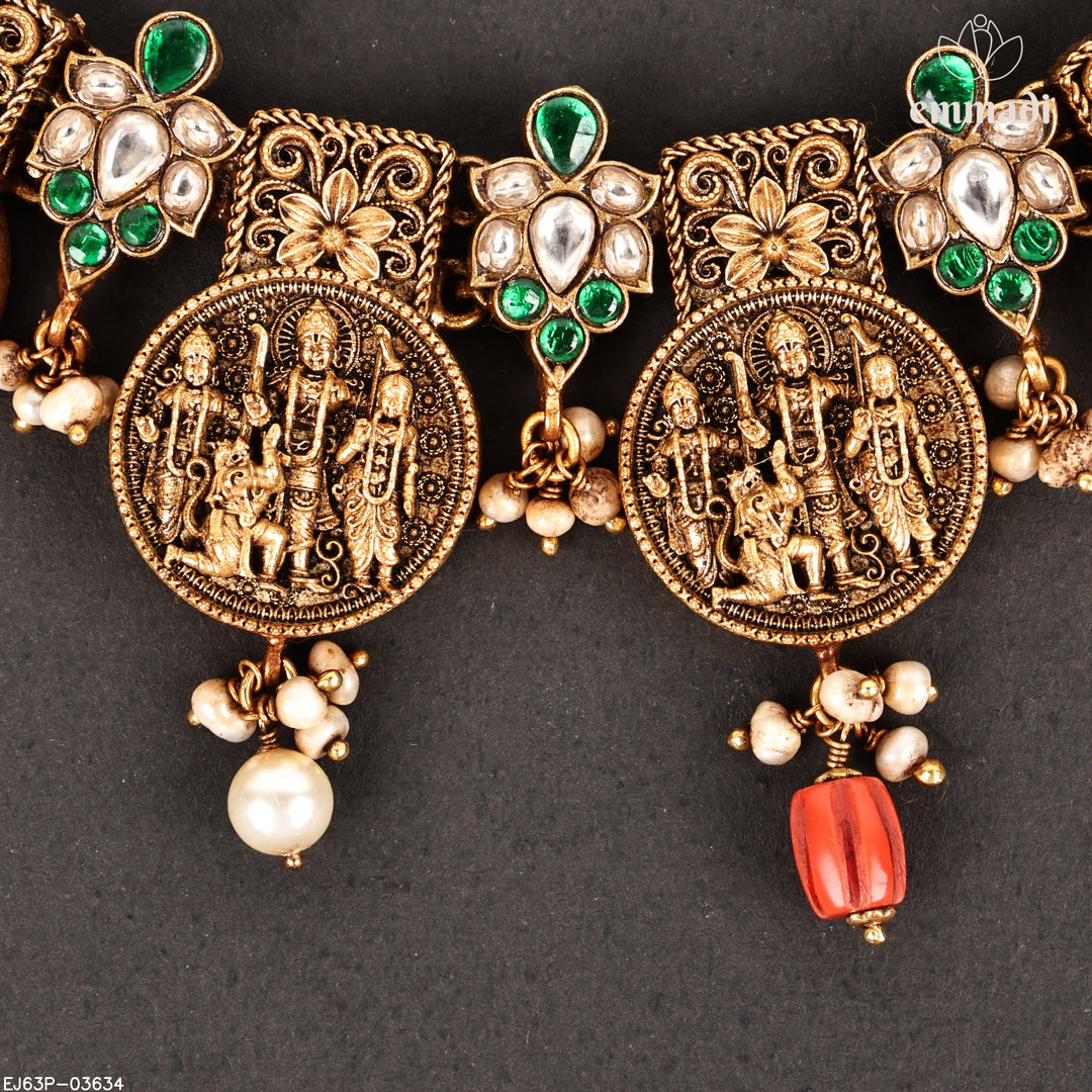 Short Necklace Kundan Nakshi