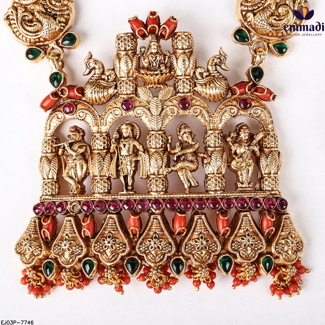 Long Necklace Kundan Nakshi