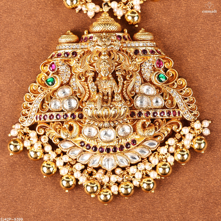 Long Necklace Premium Kundan Nakshi