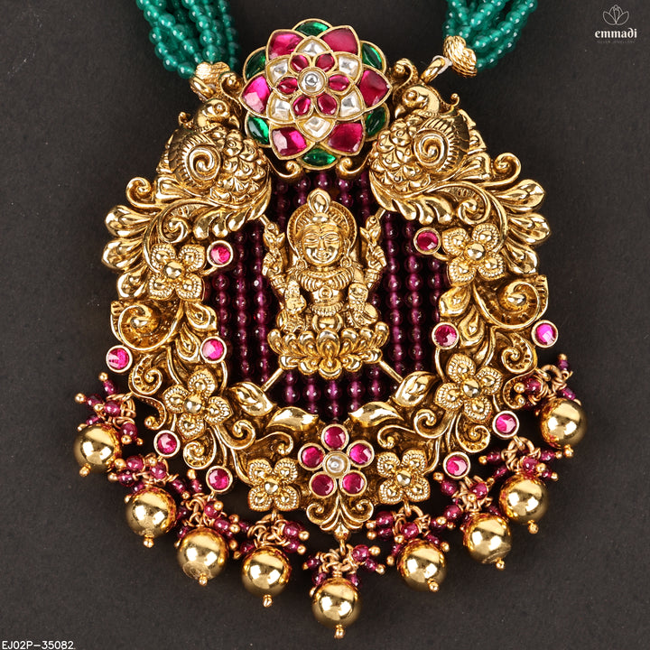 Long Necklace Premium Kundan Nakshi