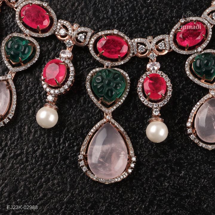 Short Necklace Gem Stone