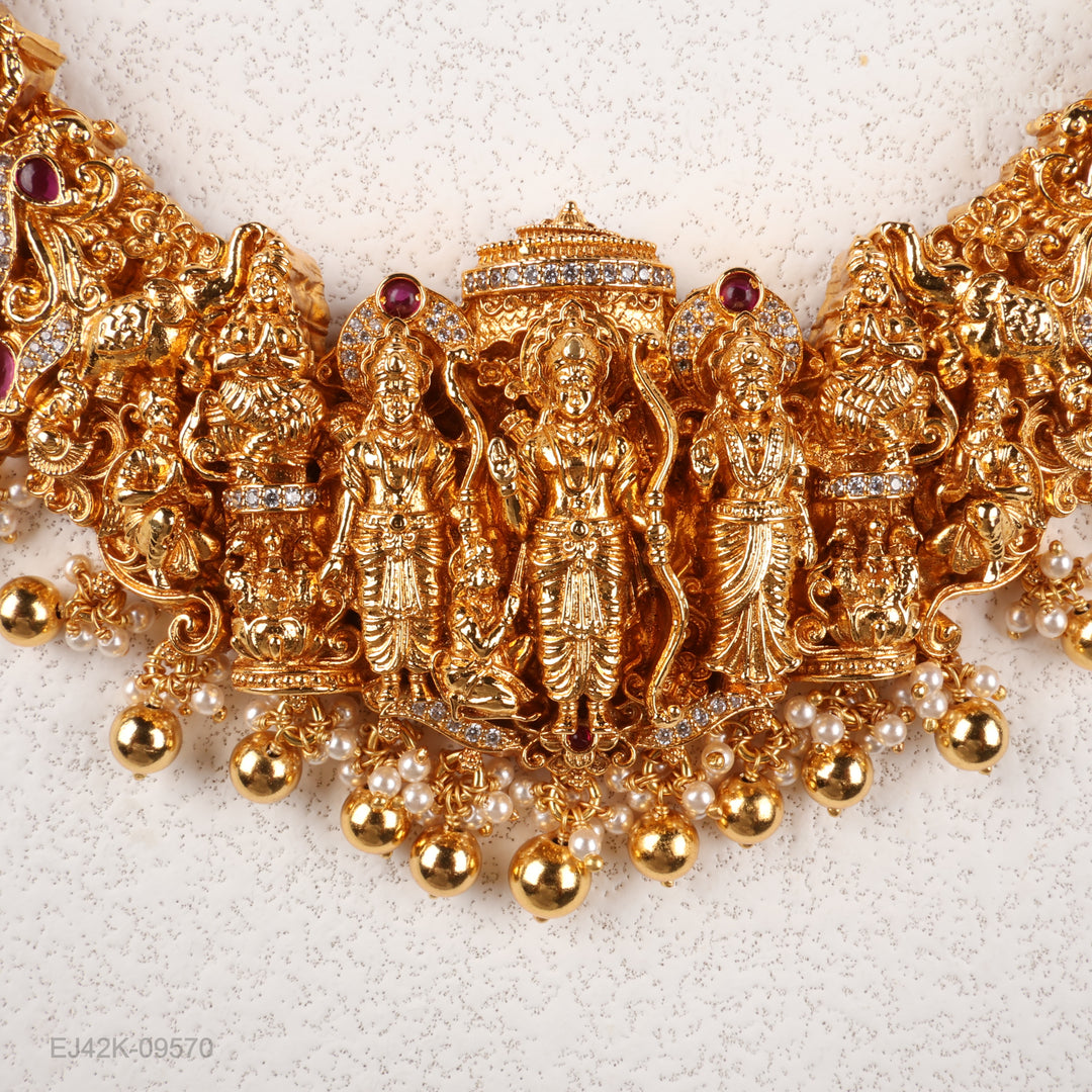 Short Necklace Premium Nakshi