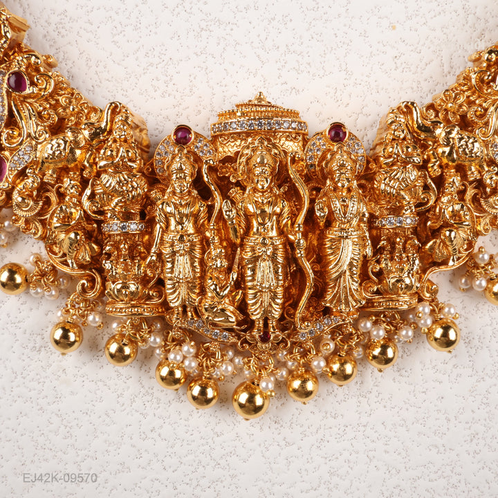 Short Necklace Premium Nakshi
