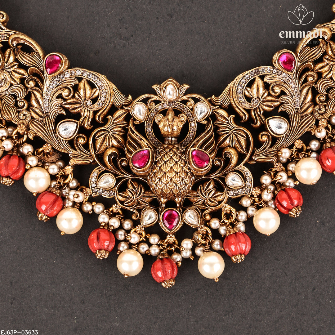 Short Necklace Kundan Nakshi