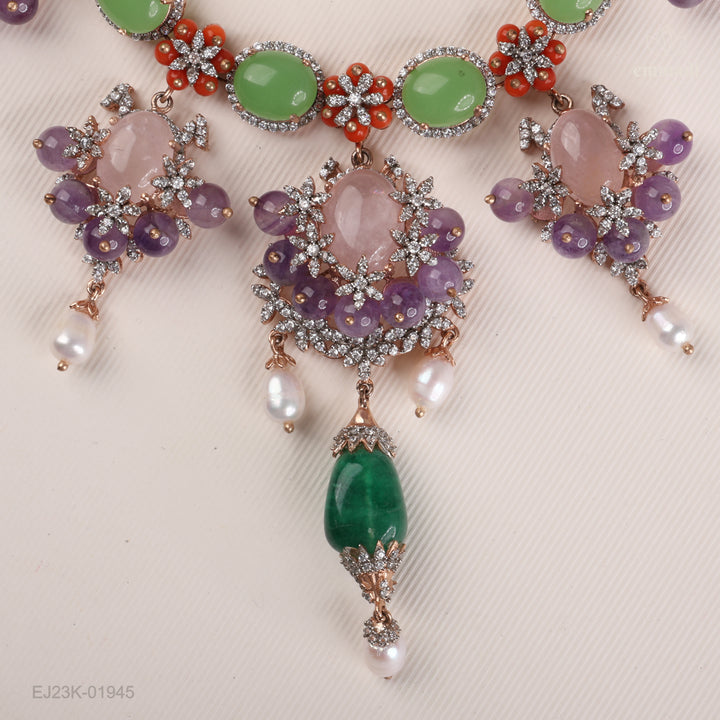 Short Necklace Gem Stone