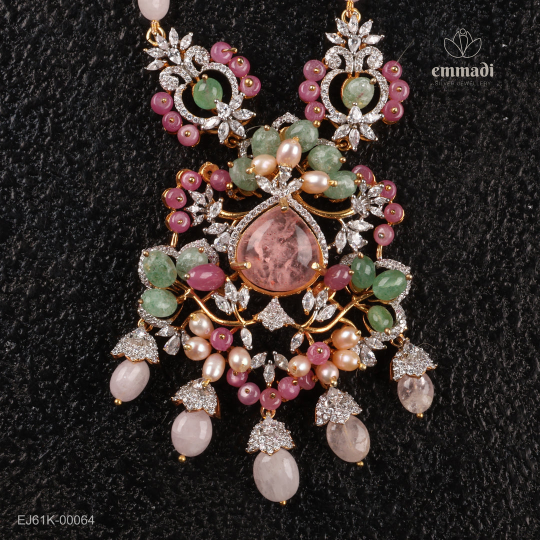 Long Necklace Gem Stone