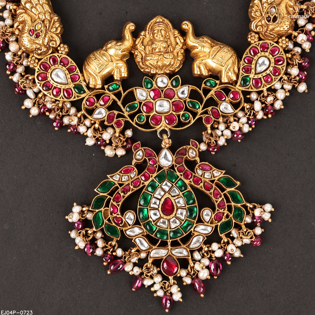 Long Necklace Kundan Nakshi